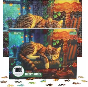 Misitu Puzzle 1000 db-os 50 x 70 cm alvó macska