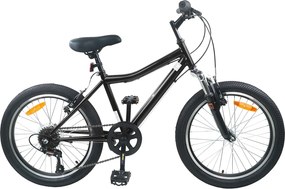 vidaXL Gyerek Bicikli 24 Hüvelyk 6-Speed 8-12 éves korig Fekete