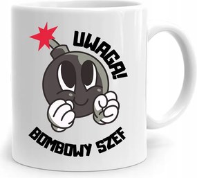 Bögre Ajándék Főnöknek Figyelem Bomba Főnök fényképes nyomtatással