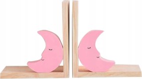 KĂ©t darabos fa könyvtĂĄmasz szett rĂłzsaszĂn hold szĂnben