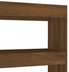 barna tölgy színű térelválasztó könyvszekrény 100x30x135 cm
