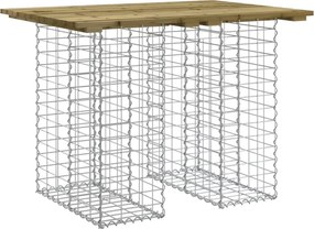 vidaXL gabion mintás impregnált fenyőfa kerti asztal 100 x 70 x 72 cm