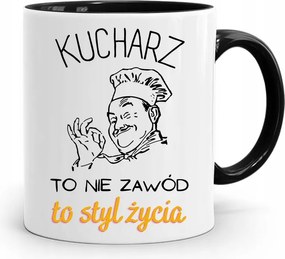 Fekete Bögre Szakácsnak Nem Szakma Egy Életstílus, fényképes nyomtatással