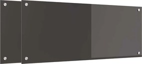 vidaXL Konyhai splashback 2 pcs Sötétszürke 100 x 40 cm edzett üveg