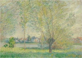 Üveg kép - Claude Monet, The Willows, reprodukciók (70x50 cm)