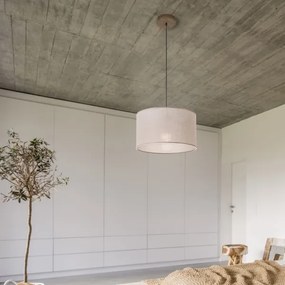 Brilagi - LED Anthony függeszték 1xE27/60W/230V tölgy-dió/beige