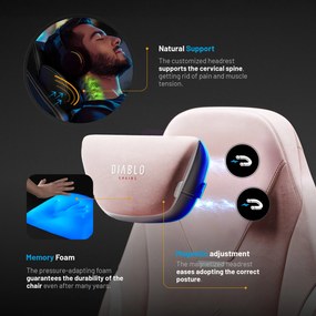 Rózsaszín Gamer Szék Diablo X.Eye Prime Akira Pink