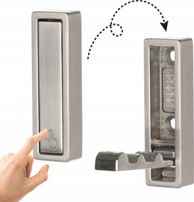 Ruhaakasztó pitvar fürdőszobai gardrób fali tartó nikkel