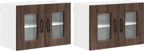 vidaXL Konyhaszekrény Kalmar 2 pcs Barna Tölgy 60 x 31 x 40 cm Faanyag