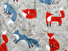 Ágytakaró FOXIVA szürke, 100% pamut Méret: 170 x 210 cm