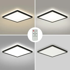 Brilagi - Dimmelhető LED világítótest ULTRA SLIM LED/18W/230V 30x30 cm fekete + távirányító