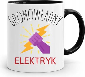 Fekete Bögre Villanyszerelőnek Villanyszerelő Nyomtatott Fényképpel