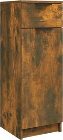 vidaXL füstös tölgy színű szerelt fa fürdőszobaszekrény 32x34x90 cm