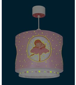 Dalber 60912 - Gyerekszobai csillár PRINCESS DANCE 1xE27/15W/230V rózsaszín