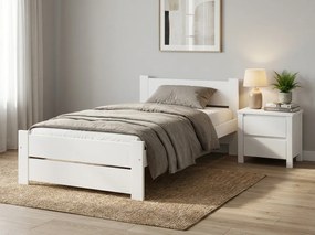 Ágy IKAROS DOUBLE 80 x 200 cm, fehér Ágyrács: Ágyrács nélkül, Matrac: Deluxe 10 cm matrac
