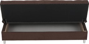 Kihúzható kanapé, barna, ALADA
