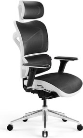 Ergonomikus irodai szék, fehér-fekete: Diablo V-Commander