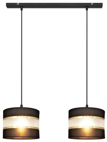 Csillár zsinóron HELEN 2xE27/15W/230V fekete/arany