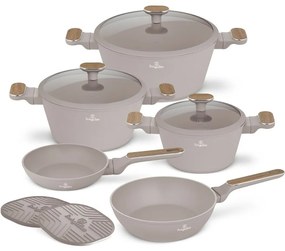 BerlingerHaus Taupe Nordic titánbevonatú edénykészlet, 10 db