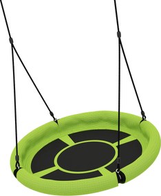 AIYAPLAY Fészek Hinta Ø98 cm Magasságban Állítható Kerti Hinta Max. 150 kg Terhelhetőségű Tartós & Időjárásálló Függő Hinta Gyerekeknek és Felnőttekne