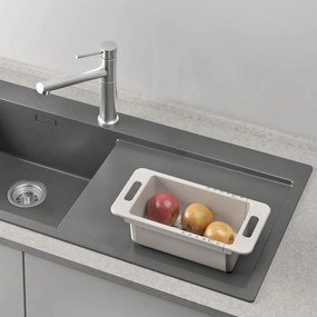 Szürke állítható műanyag teleszkópos csepegtető mosogatóba 52x18 cm – Metaltex
