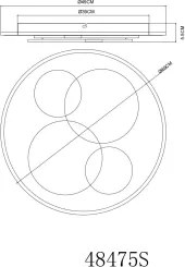 Globo 48475S - LED mennyezeti lámpa MONTY LED/40W/230V 3000K átm. 49 cm