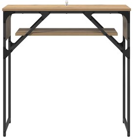 Konzolasztal kézműves tölgy 75x30x75cm Faanyag