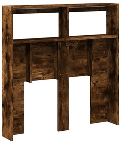 füstös tölgy színű áthidalószekrény LED-ekkel 100 x 17 x 102 cm