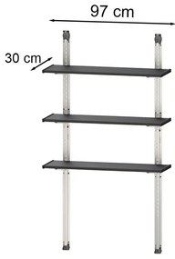 Shelving Kit fém állvány 3 polcos 100 cm