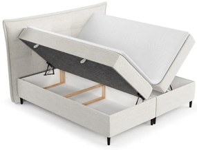 Krémszínű ágyneműtartós boxspring ágy 180x200 cm Sinai – Maison de Rêve