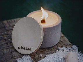 Beton lámpás o14 cm - kerek szürke