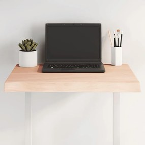 asztallap 60x50x(2-4) cm kezeletlen tömör fa élőszegélyes