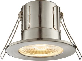 ENDON 74709 SHIELDECO Fürdőszobai Beépíthető Lámpa Átlátszó, Szatén Nikkel LED IP20