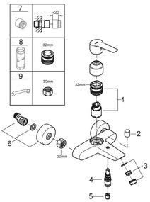GROHE 242062432 - START kádcsaptelep DN 15 fekete