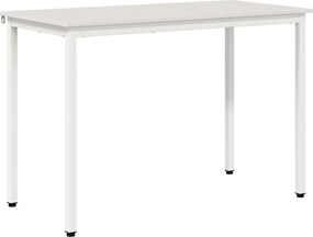 vidaXL Étkezőasztal Fehér 110 x 55 x 75 cm Tömör fenyőfa