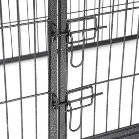 Kutya kennel, kutyaketrec 122 x 80 x 70 cm szürke