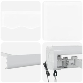 Automatikus visszahúzható napellenző fehér 350x250 cm