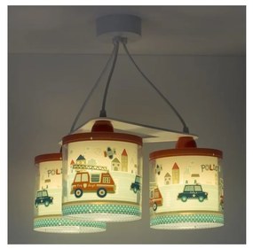 Dalber D-60614 - Gyerek csillár POLICE 3xE27/60W/230V