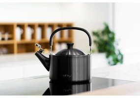 Diamante fekete vízforraló kanna, 1,5 l - Vialli Design