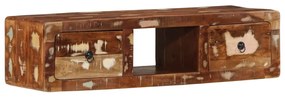 tömör újrahasznosított falra szerelhető TV-szekrény 100x32x25cm