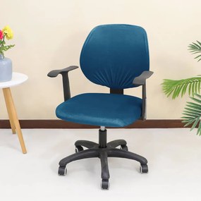 ForgószékHuzat (bársonyos, 2 részes, tengerkék)