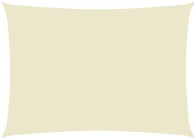 krémszínű téglalap alakú oxford-szövet napvitorla 6 x 8 m