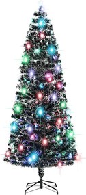 vidaXL száloptikás megvilágított karácsonyfa állvánnyal és LED-es 240 cm