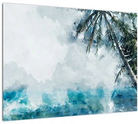Egy pálmafa képe a tenger felett (70x50 cm)