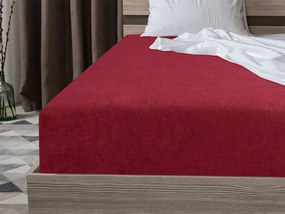 Frottír EXCLUSIVE vörös lepedő 200x220 cm