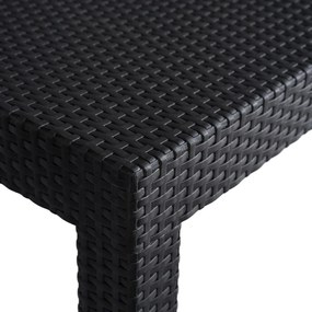 BRENTA kerti bútor szett fekete/szürke