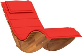 vidaXL tömör akácfa hintaszék párnával