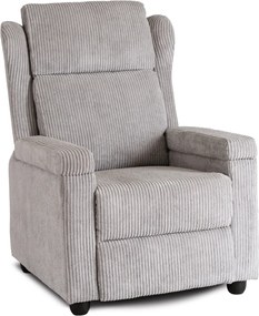 Dönthető fotel szürke kord kárpittal – SPENCER