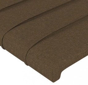 sötétbarna szövet LED-es fejtámla 200x5x78/88 cm