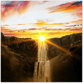 Poszterek 30x30 Naplemente Vízesés